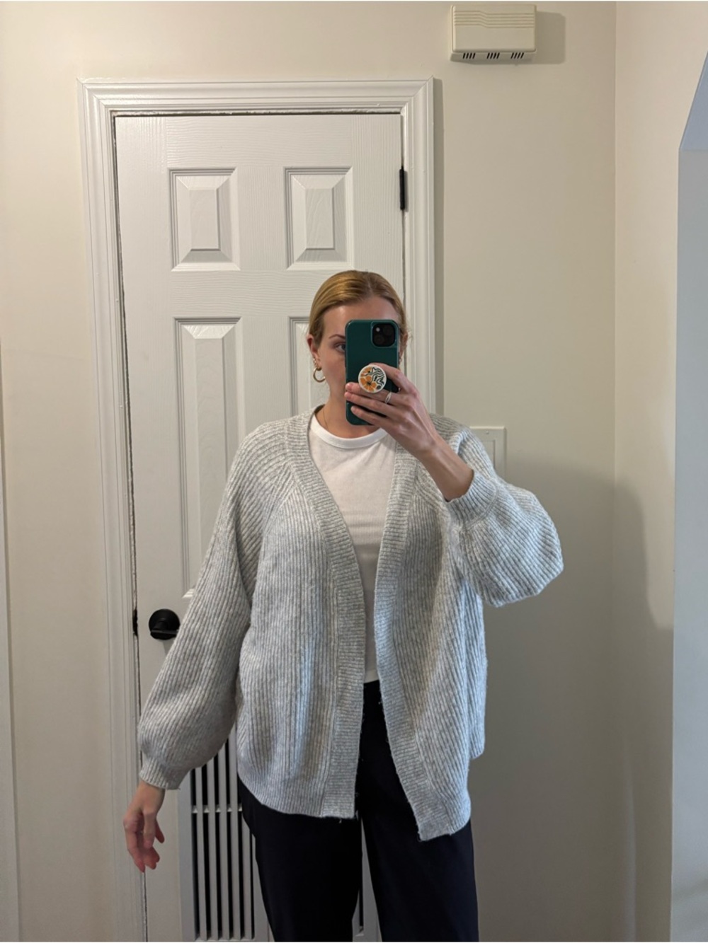 ASOS design light grey cardigan sweater size US 12